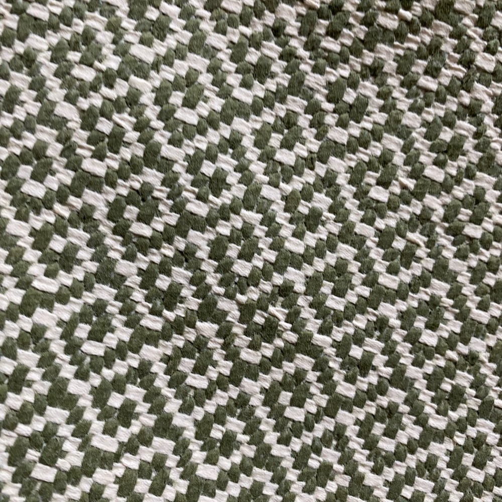 2 yards Green/White Patterned Textile - From Winston Collection (Fine Fabrics)